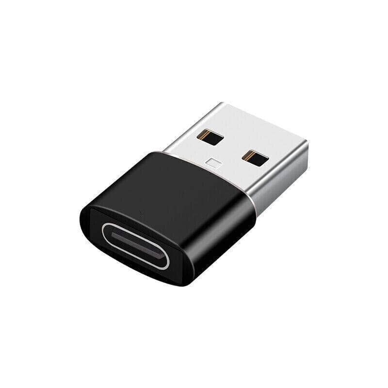 USB C 3.0 Type A Male to Type C Female Adapter - Black