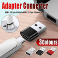 USB C 3.0 Type A Male to Type C Female Adapter - Black - view 2
