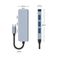 USB-C Hub Adapter, 6-In-1 - Grey - view 4