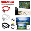 USB-C to HDMI Cable for Android Phones and Tablets, 2 m - Black - view 2