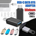 USB-C to USB 3.0 OTG Adapter, Aluminium Housing - Silver - view 2