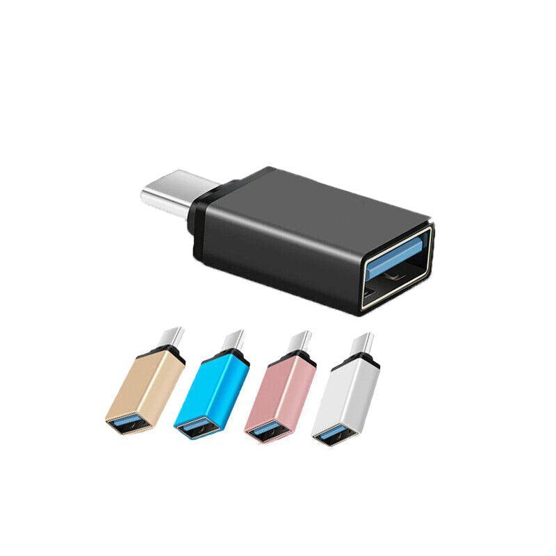 USB-C to USB 3.0 OTG Adapter, Aluminium Housing - Silver - view 3