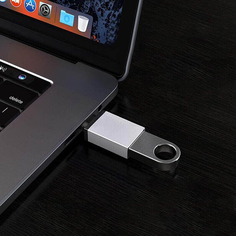 USB-C to USB 3.0 OTG Adapter, Aluminium Housing - Silver - view 5