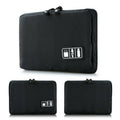 USB Cable Organiser Bag for Travel and Electronics - Black