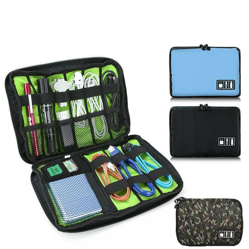 USB Cable Organiser Bag for Travel and Electronics - Black - view 3