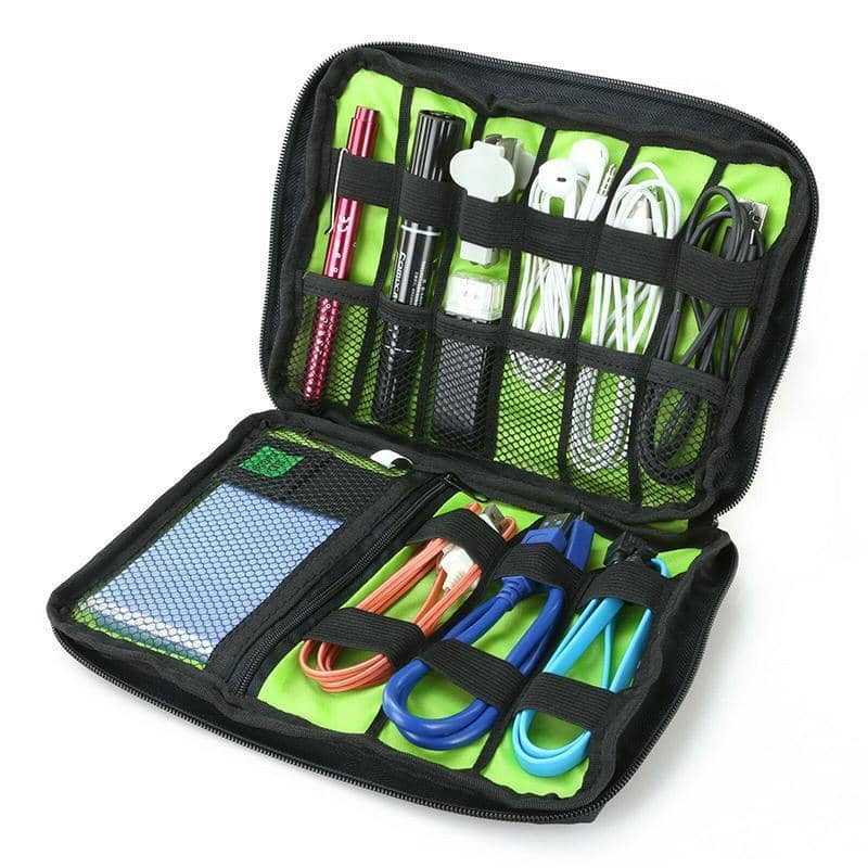 USB Cable Organiser Bag for Travel and Electronics - Black - view 4
