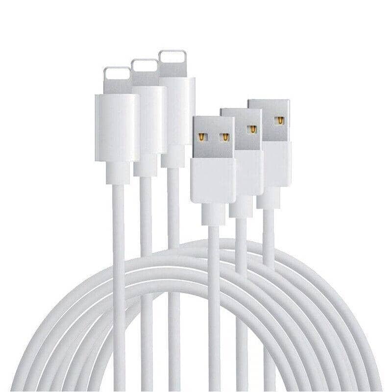 USB Charging and Data Cable for iPhone and iPad - Pack of 3