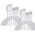 USB Charging and Data Cable for iPhone and iPad - Pack of 6
