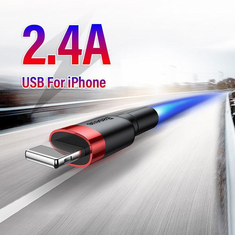 USB Charging Cable 2m for iPhone and iPad, Braided Cord – Red+ Red - view 9