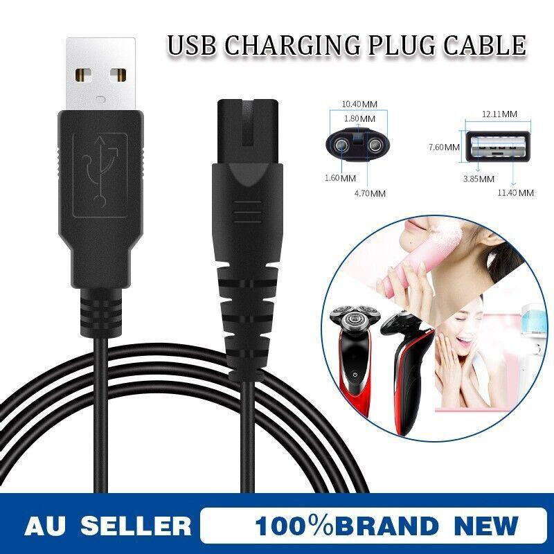 USB Charging Cable for Electric Shavers, 124 cm Black