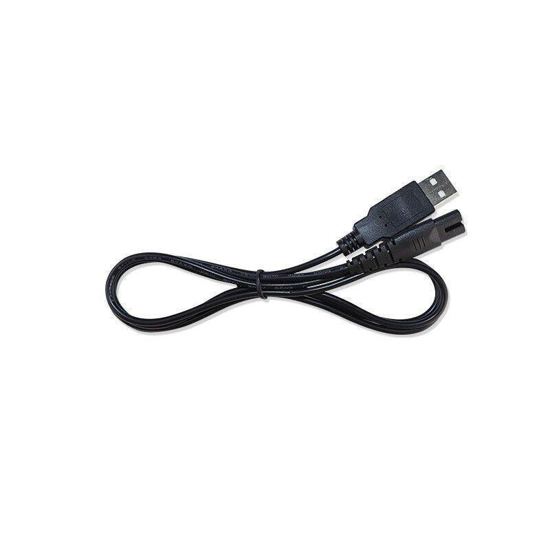 USB Charging Cable for Electric Shavers, 124 cm Black - view 2