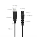 USB Charging Cable for Electric Shavers, 124 cm Black - view 4