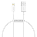 USB Charging Cable for iPhone, White - 0.25m, Pack of 1