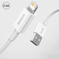 USB Charging Cable for iPhone, White - 0.25m, Pack of 1 - view 4