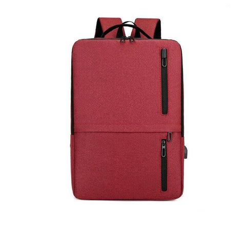USB Charging Laptop Backpack for Men, 43 x 31 x 12 cm - Red