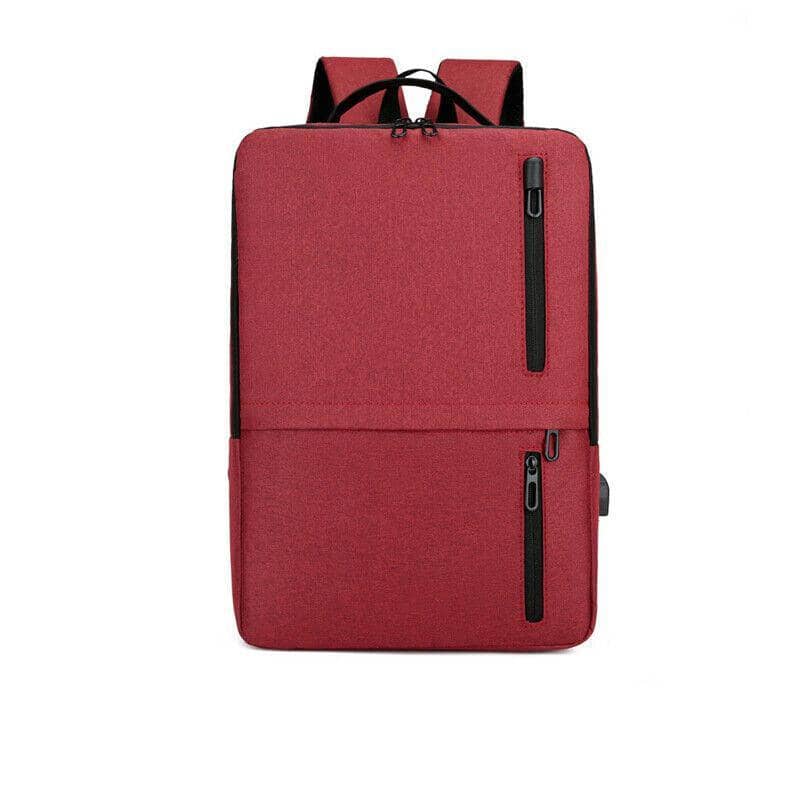 USB Charging Laptop Backpack for Men, 43 x 31 x 12 cm - Red