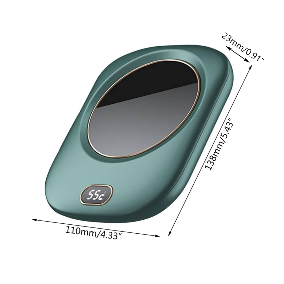 USB Heated Cup Warmer, 3-Speed Adjustable - Green - view 4