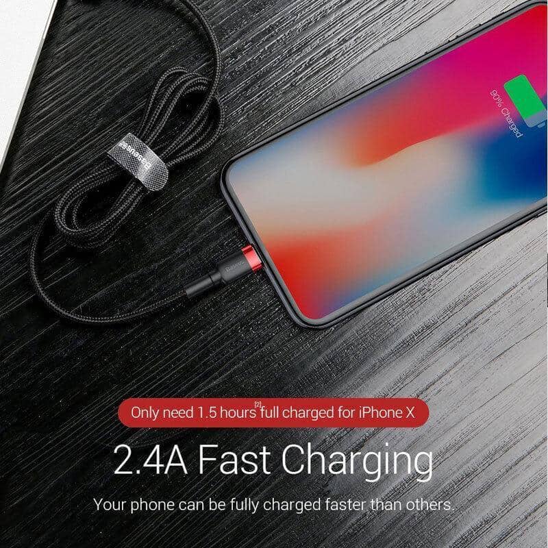 USB to 8-Pin Charging and Data Cable with Braided Cord - view 4