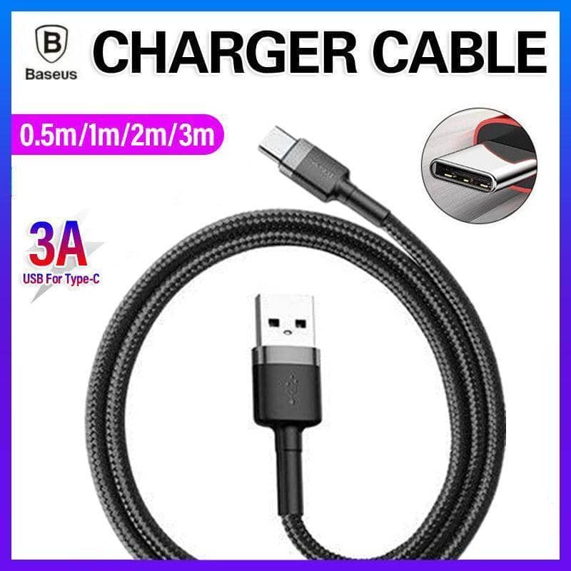 USB to Type-C Braided Fast Charging Cable for Huawei - Black and Grey, 1 m, Single - view 2