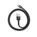 USB to Type-C Braided Fast Charging Cable for Huawei - Black and Grey, 3 m, Pack of 2