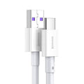 USB to Type-C Fast Charging Cable 66W - White, 1 m