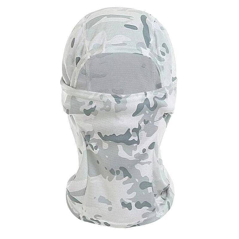 UV Protection Balaclava Face Mask for Skiing and Cycling - White Camouflage