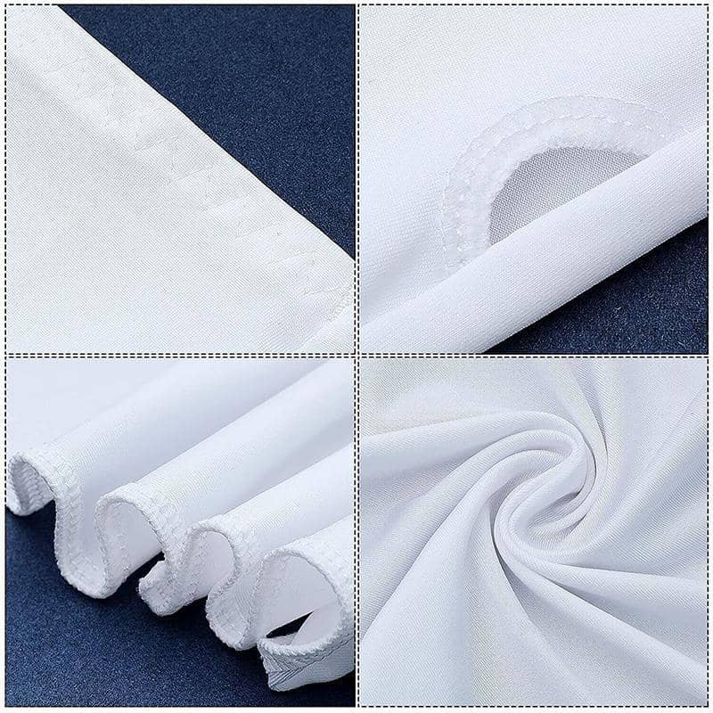UV Sun Protection Arm Cooling Sleeves with Finger Hole for Women - White - view 5