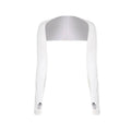 UV Sun Protection Cooling Arm Sleeves with Finger Hole for Women - White
