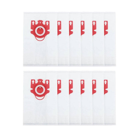 Vacuum Cleaner Bags for Miele 3D GN Complete C2, C3, S2, S5, S8, S5211 - Red, Pack of 12