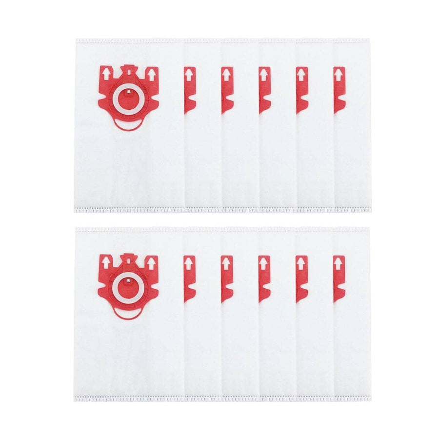 Vacuum Cleaner Bags for Miele 3D GN Complete C2, C3, S2, S5, S8, S5211 - Red, Pack of 12