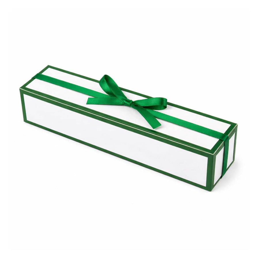 Valentine Chocolate Gift Boxes with Satin Bow, Rectangle, Pack of 20 - Green