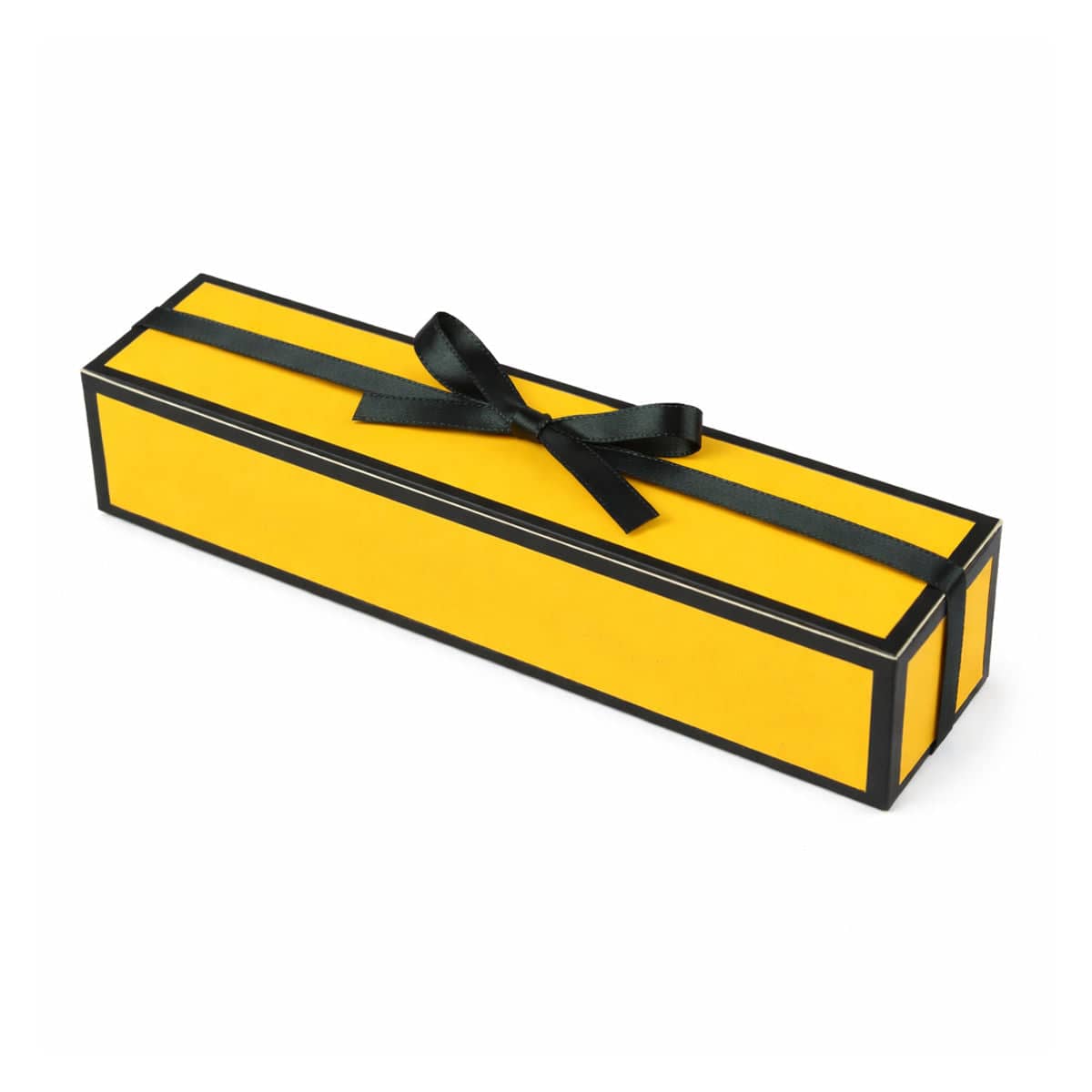 Valentine Chocolate Gift Boxes with Satin Bow, Rectangle, Pack of 20 - Yellow