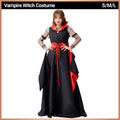 Vampire Queen Halloween Costume Gown, Black and Red - Size L (Bust 94 cm) - view 2