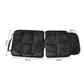 Vehicle Seat Protector Mat with Mesh Storage Pockets - Black with Red Stitching - view 3