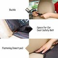 Vehicle Seat Protector Mat with Mesh Storage Pockets - Black with Red Stitching - view 4