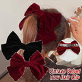 Velvet Bow Hair Clip Barrette for Women - Black - view 2