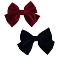 Velvet Bow Hair Clip Barrette for Women - Black - view 3