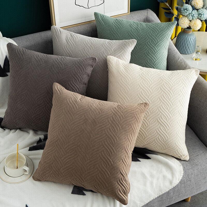 Velvet Cushion Cover 45x45cm Soft Square Pillowcase - Dark Blue - view 4
