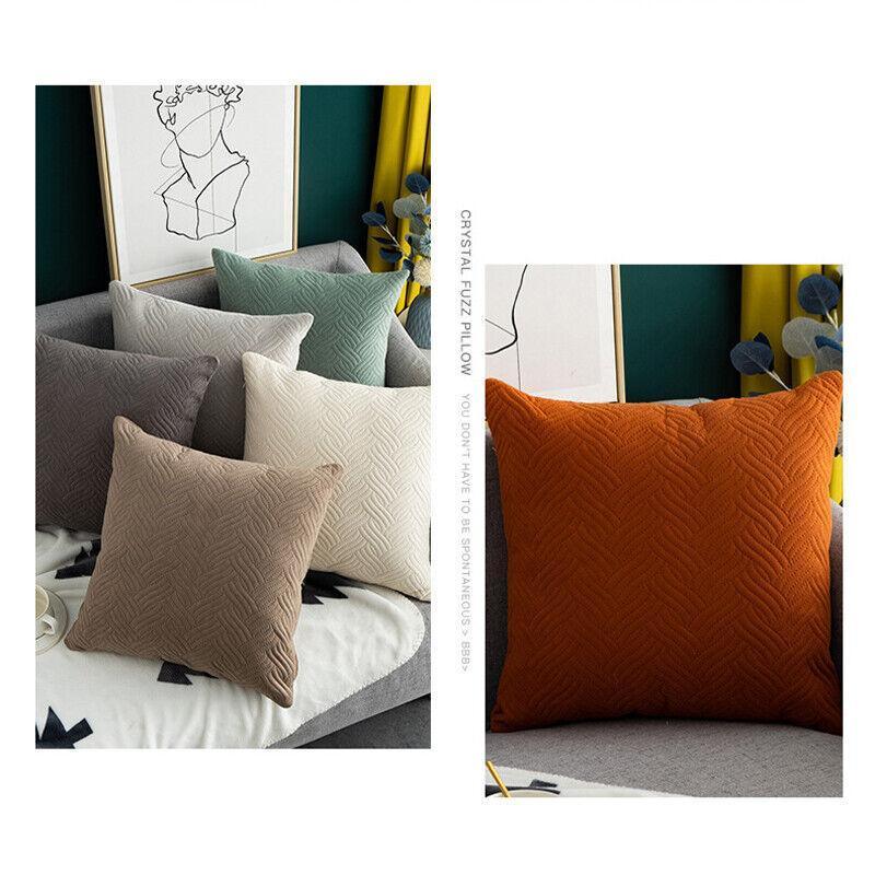 Velvet Cushion Cover 45x45cm Soft Square Pillowcase - Dark Blue - view 7
