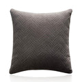 Velvet Cushion Cover 45x45cm Soft Square Pillowcase - Dark Grey