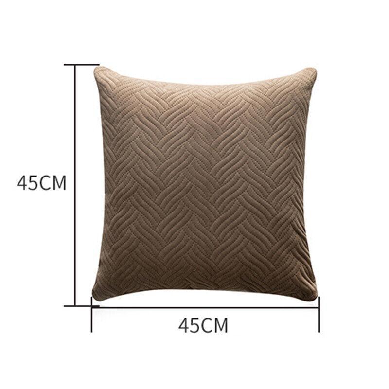 Velvet Cushion Cover 45x45cm Soft Square Pillowcase - Dark Grey - view 8