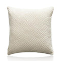 Velvet Cushion Cover 45x45cm Soft Square Pillowcase - White