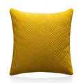 Velvet Cushion Cover 45x45cm Soft Square Pillowcase - Yellow