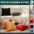 Velvet Cushion Cover with Pleated Diamond Pattern, 45 x 45 cm - Pink - view 2