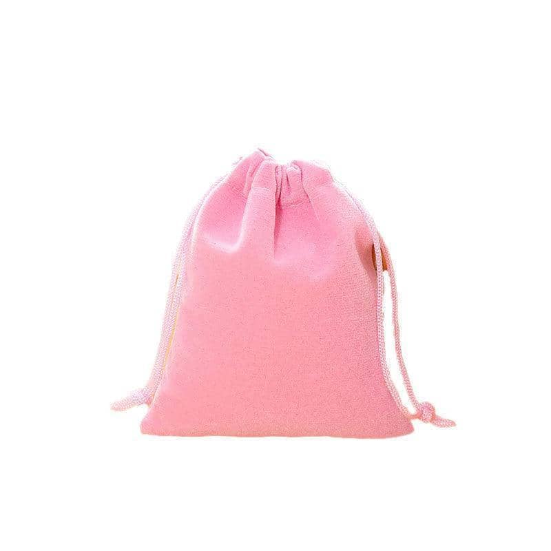 Velvet Drawstring Gift Bags, 7 x 9 cm, Pack of 50 - Pink