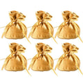 Velvet Drawstring Jewellery Gift Bags 9 x 12 cm - Yellow, Pack of 6