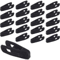 Velvet Flocked Hanger Clips, Pack of 20 - Black