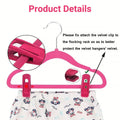 Velvet Flocked Hanger Clips, Pack of 20 - Hot Pink - view 5