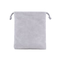 Velvet Jewellery Drawstring Pouches - Grey, Pack of 50