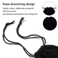 Velvet Jewellery Drawstring Pouches - Grey, Pack of 50 - view 5